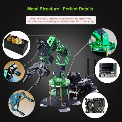 Yahboom Robot Arm for Jetson Nano 4GB 6-DOF AI Robotic Hand for Adults App - Image 2