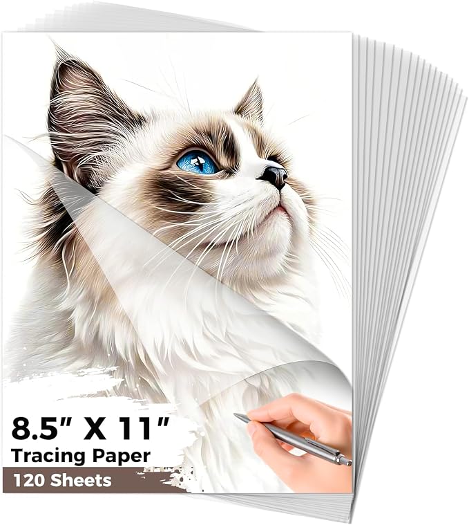 120 Sheets 8.5”x 11” Tracing Paper by Donyang