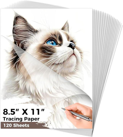 120 Sheets 8.5”x 11” Tracing Paper by Donyang