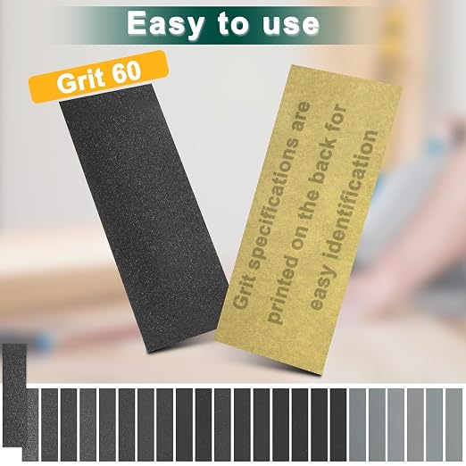 20PCS Sand Paper 60 Grit Sandpaper Sheets, 9 x 3.6 Inch Wet Dry Sandpaper Sheets - Image 3