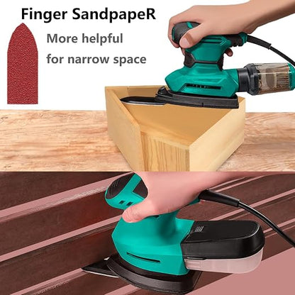 160pcs Mouse Sander Sandpaper and 3pcs Sanding Interface Pad, Detail Sander - Image 5