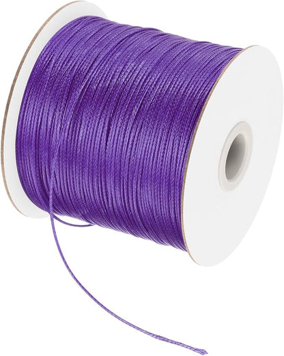 MECCANIXITY Waxed Polyester Cord 0.5mm 175 Yard Purple by MECCANIXITY