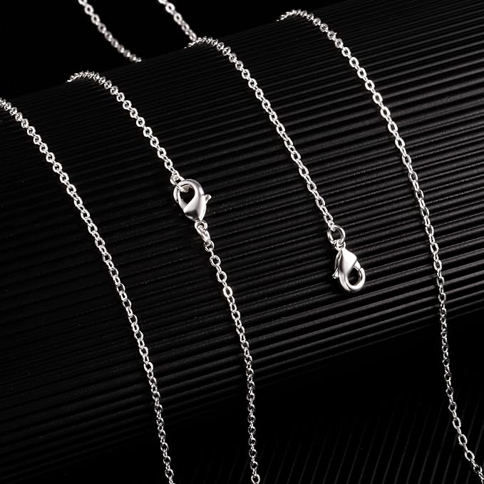 Wholesale 12 PCS Silver Plated Solid Brass Flat Cable Chains Bulk - Image 4
