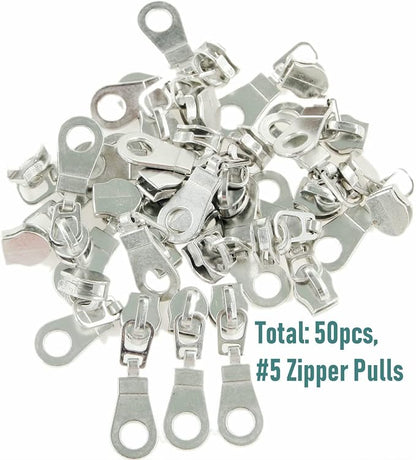 Leekayer #5 Silver Metallic Nylon Coil Zippers by The Yard Bulk 10 Yards Zipper - Image 6