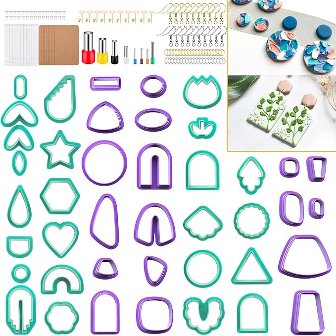 PTFJZ Polymer Clay Cutters for Earring Making by PTFJZ