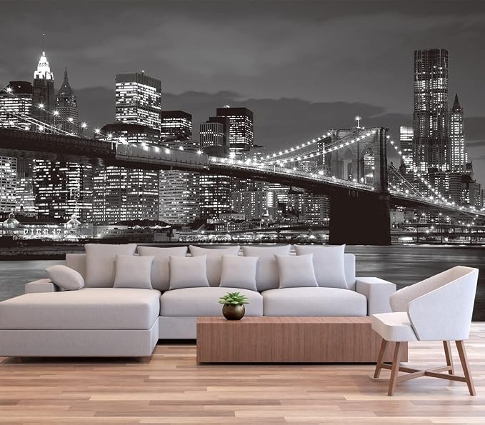 Brooklyn Bridge and New York City Wall Murals Large Photo Wallpaper Murals - Image 3