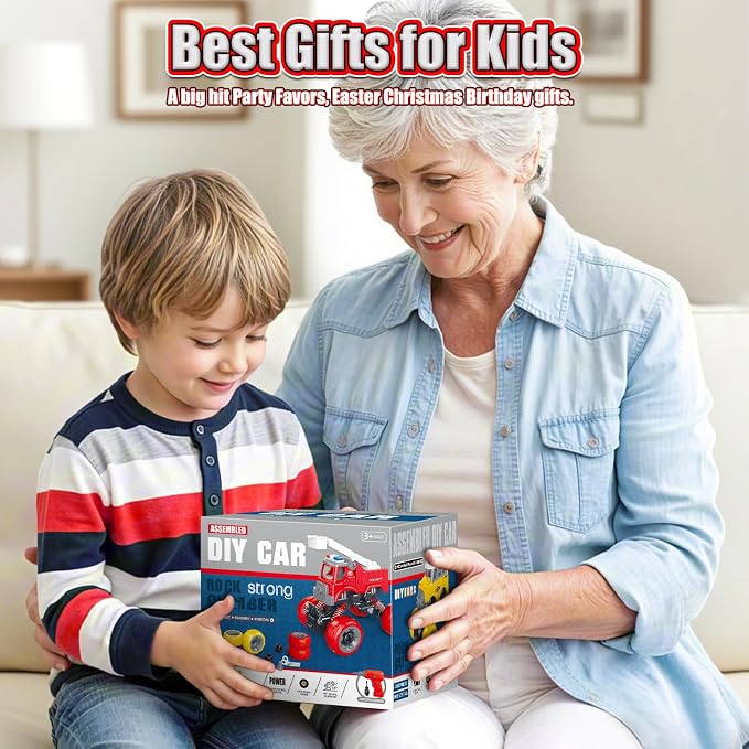 LUDILO Kids Boys Toys Age 4-6 5-7 6-8: 4 PCS DIY Assembly Building City Bus - Image 6