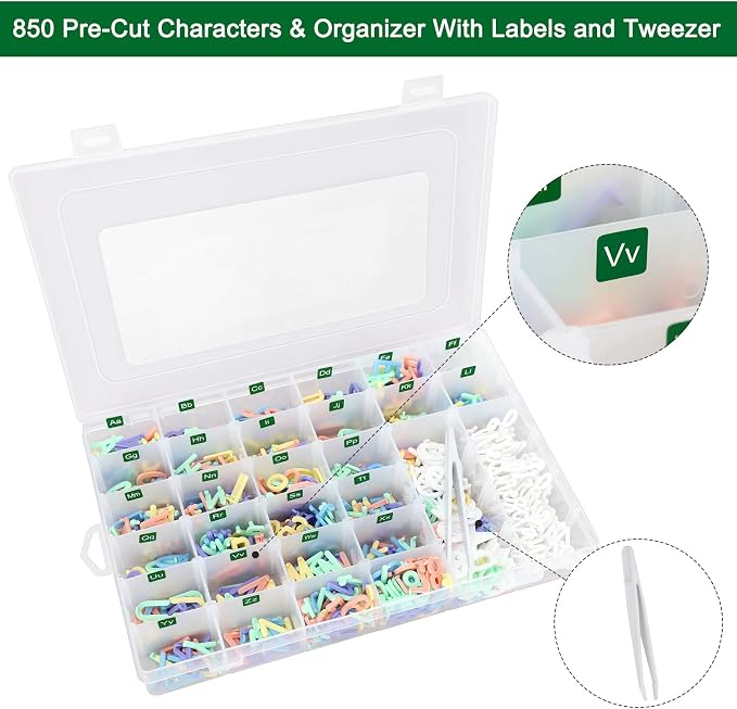 Letter Board Letters Only, 850 PRE-Cut Characters - Image 2