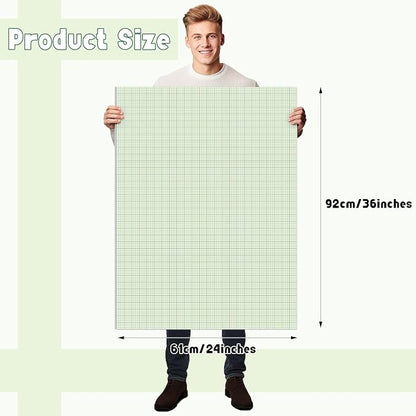 30 Pack 24" x 36" Large Graph Paper Bulk Graph Paper Pad Large Grid Paper Sheet - Image 2