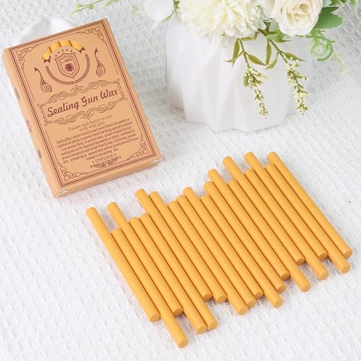 Yellow Sealing Wax Sticks, WASOHLING 20Pcs Glue Gun Wax Seal Sticks - Image 2