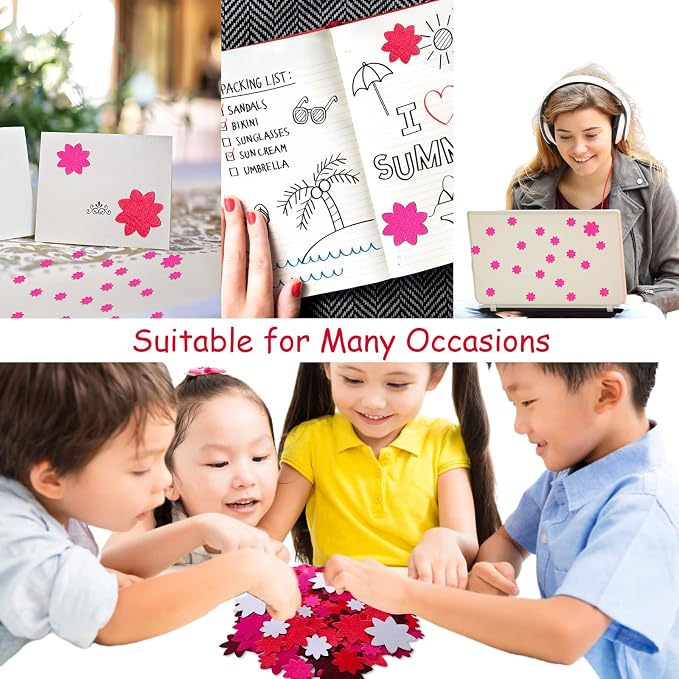 Flower Stickers, Felt Stickers for Kids, Felt Flowers for Crafts, Craft - Image 7