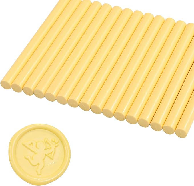 Yoption 15 Pieces Light Yellow Glue Gun Sealing Wax Sticks by Yoption