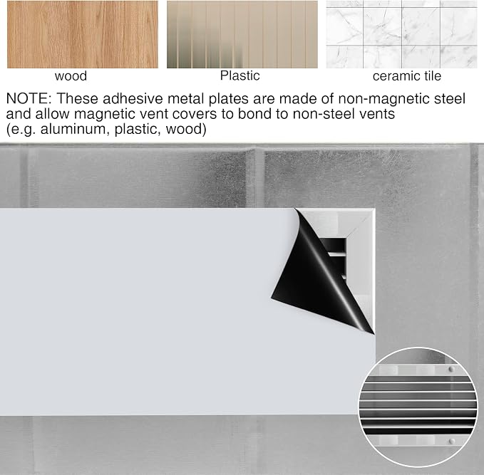 30 Pcs Adhesive Metal Plate for Magnets Mount, 2.36x1.18in Metal Strips for - Image 7