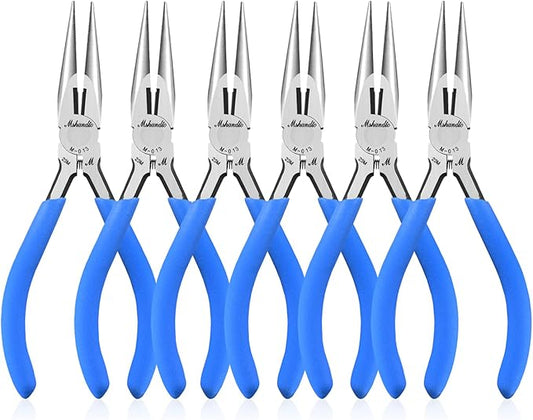 Needle Nose Pliers Set, mshandto 5" Long Nose Pliers by mshandto