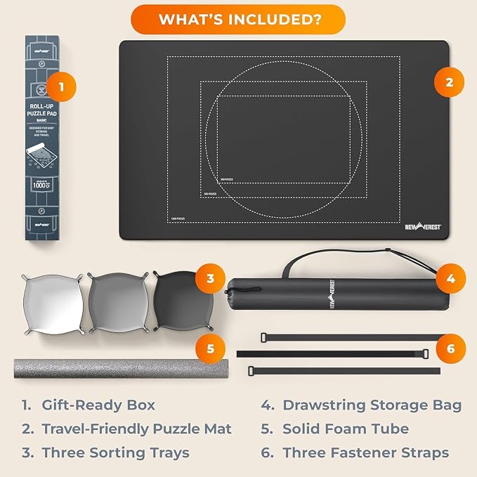 Newverest Jigsaw Puzzle Mat Roll Up, Saver Pad 39.4” x 23.6” Portable Keeper Up - Image 8