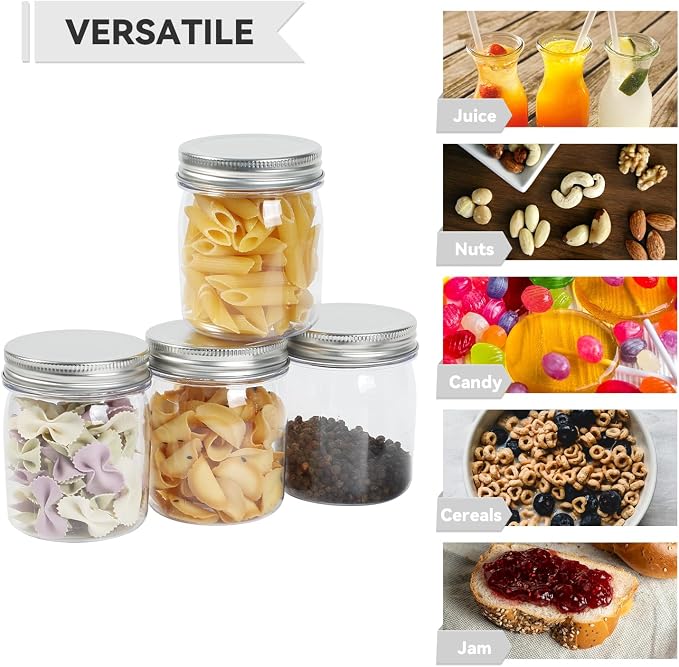 novelinks 8 oz Clear Plastic Jars - Image 4