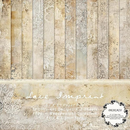 24 Sheets Decorative Scrapbooking Paper Pad 6x6 Craft Paper Single-Side Card by SXUSALLC