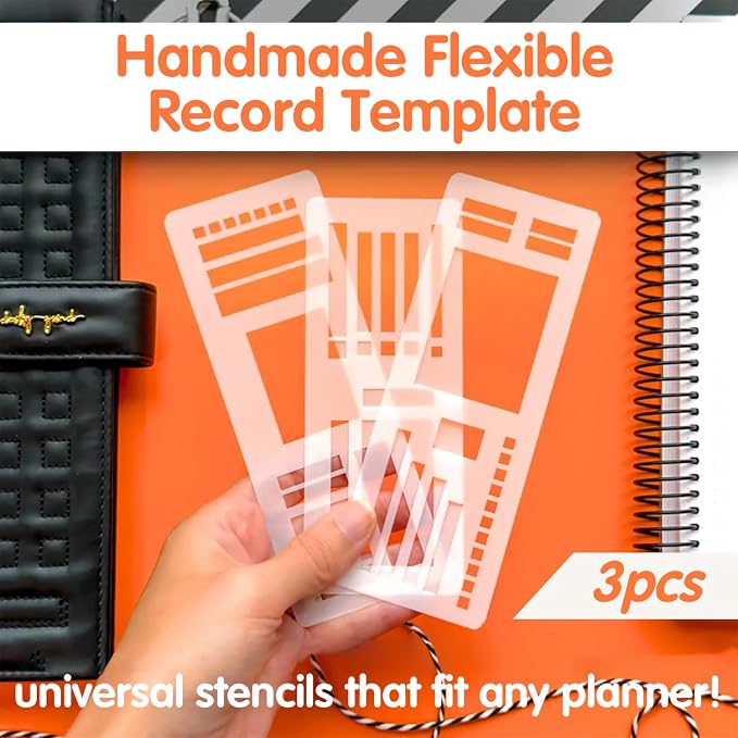 Handmade Flexible Record Template, Reusable Templates Planner Stencils - Image 2