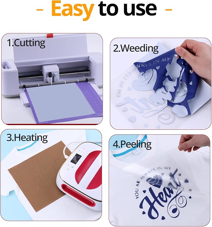 HTVRONT Blue Heat Transfer Vinyl Bundle - Image 4