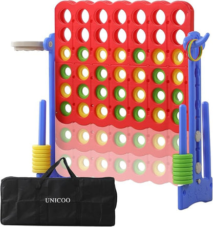 UNICOO® Height Adjustable Jumbo 4-to-Score Game, 4 in A Row Game by UNICOO