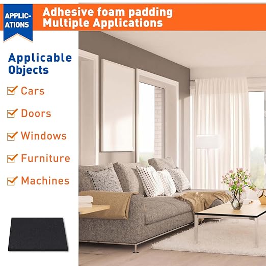MAGZO 20Pcs Adhesive Foam Padding 1/16 in Thick X 6 in X 6 in, Closed Cell Foam - Image 7