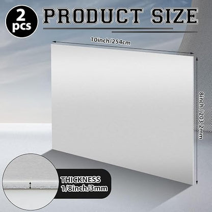 2 Pack 5052 Aluminum Sheet Metal 8" x 10" Aluminum Plate 1/8 Inch Thickness - Image 2