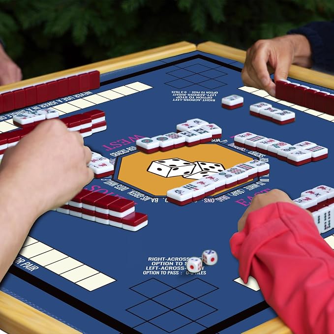 Mahjong Mat for Table 31.5''x31.5'', Non-Slip Mahjong Cloth Cover - Image 3