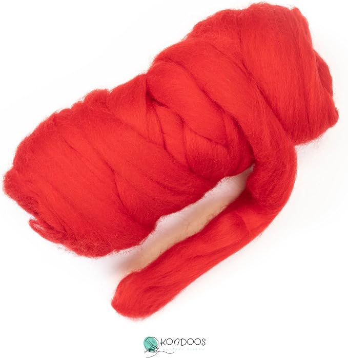 Colored Natural Wool roving, 8 OZ. Best Wool - Image 2