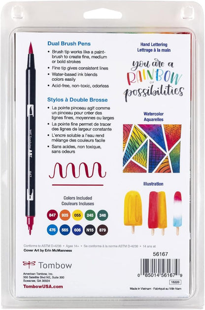 Tombow Dual Brush Marker 10-Piece Set: Primary - Image 2