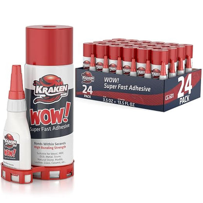 Kraken Bond Wow! CA Glue with Spray Adhesive Activator by KRAKENBOND