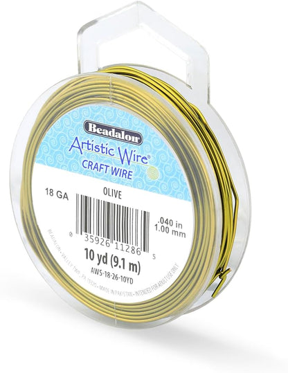 Artistic Wire, 18 Gauge Tarnish Resistant Colored Copper Craft Wire, 10 yd by Unknown