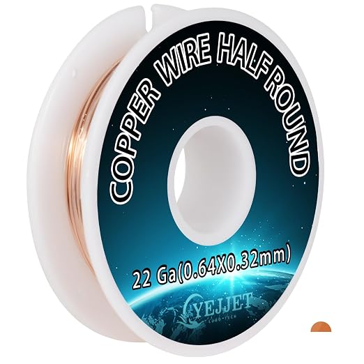 22 Gauge Copper Wire Half Round 0.64x0.32mm by YEJJETArtistryinCraft