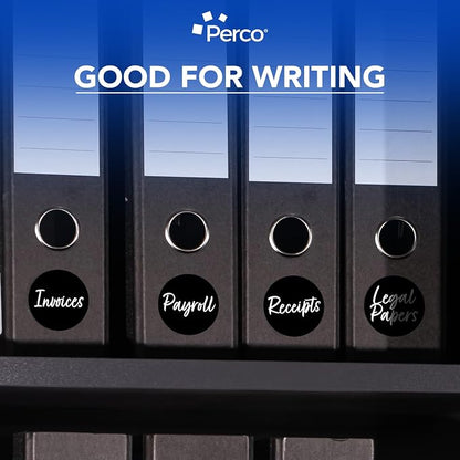 Perco Black 3-Inch Perforated Circle Dot Sticker Labels — 10 Rolls, 000 Round - Image 6