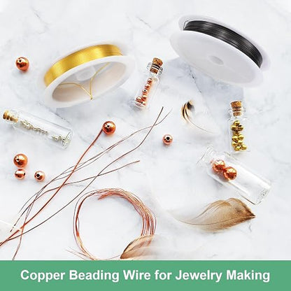 0.5 mm/24 Gauge Copper Wire for Jewelry Making, 20.3FT Copper Beading Craft - Image 5