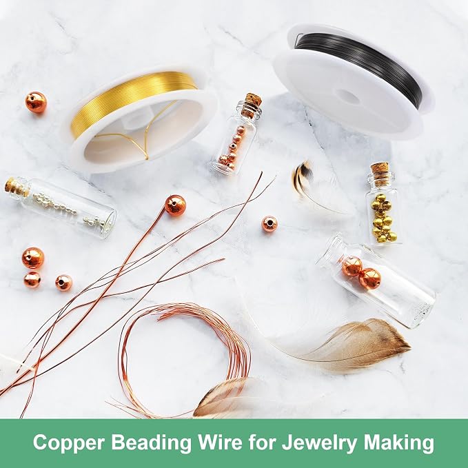 0.3 mm/28 Gauge Copper Wire for Jewelry Making, 49.2FT Copper Beading Craft - Image 5