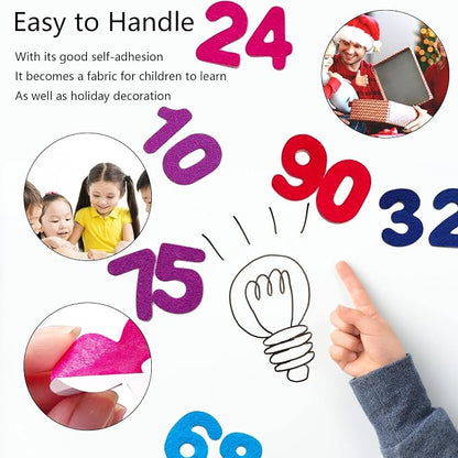 Number Stickers, Felt Stickers for Kids, Felt Numbers for Crafts, Craft - Image 4