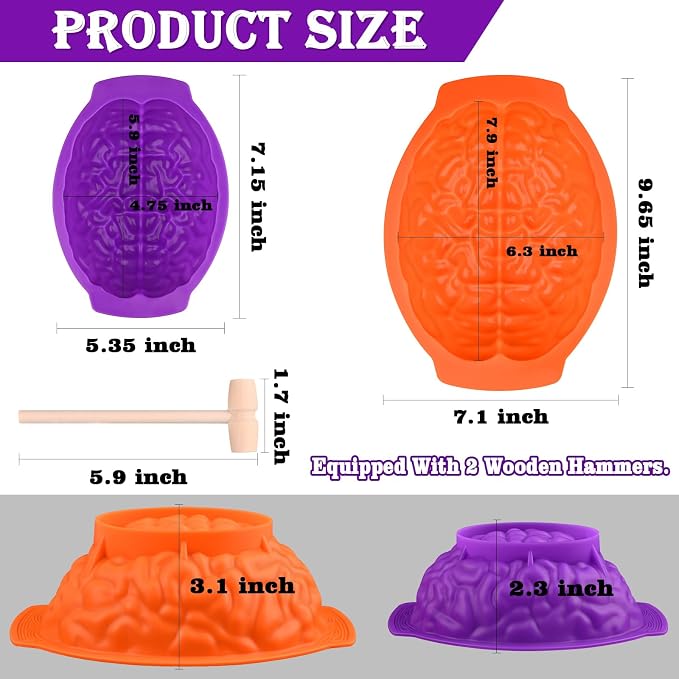 Sakolla Silicone Brain Molds, Candle and Resin - Image 3