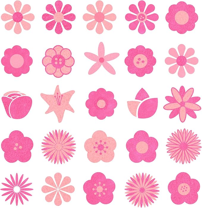 Whaline 18Pcs Felt Fabric Sheets Soft Thick Assorted Pink Craft Felt Pack - Image 4