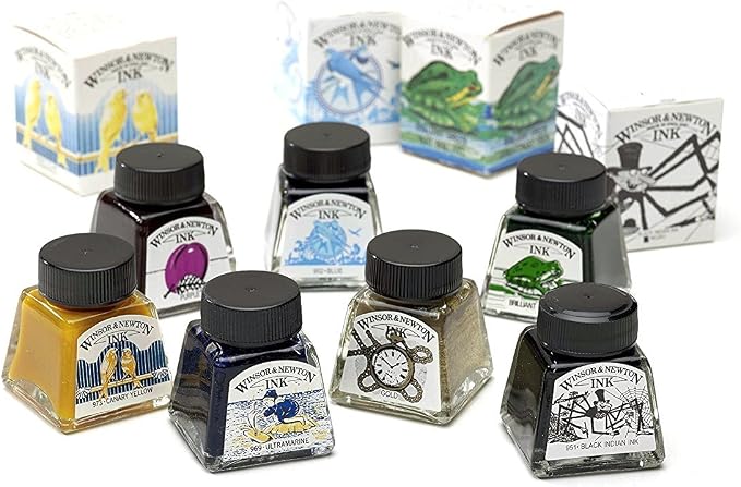 Winsor & Newton Drawing Ink, 30ml Bottle, Liquid Indian - Image 4