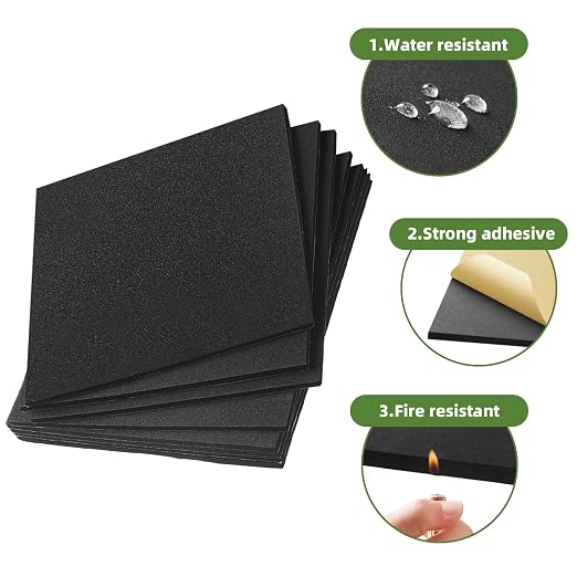 8 Pcs Adhesive Foam Padding, Closed Cell Foam Sheet 6in X 6in X 1/4in, - Image 3