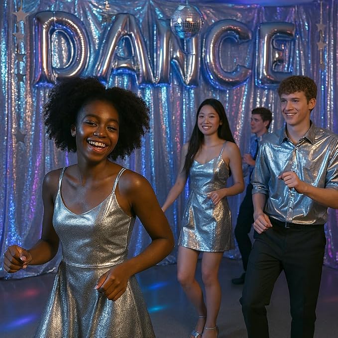 Anderson's Silver Shiny Metallic PVC Roll: 47" x 100' Flame-Resistant Event - Image 9