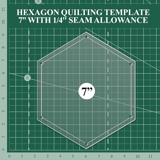 Hexagon Quilting Template Set - Image 3