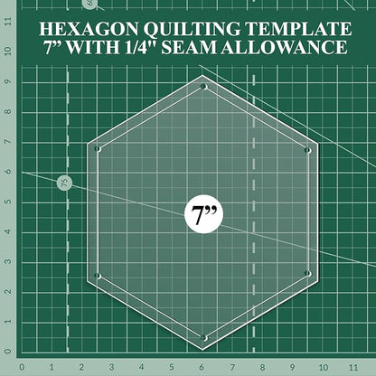 Hexagon Quilting Template Set - Image 3