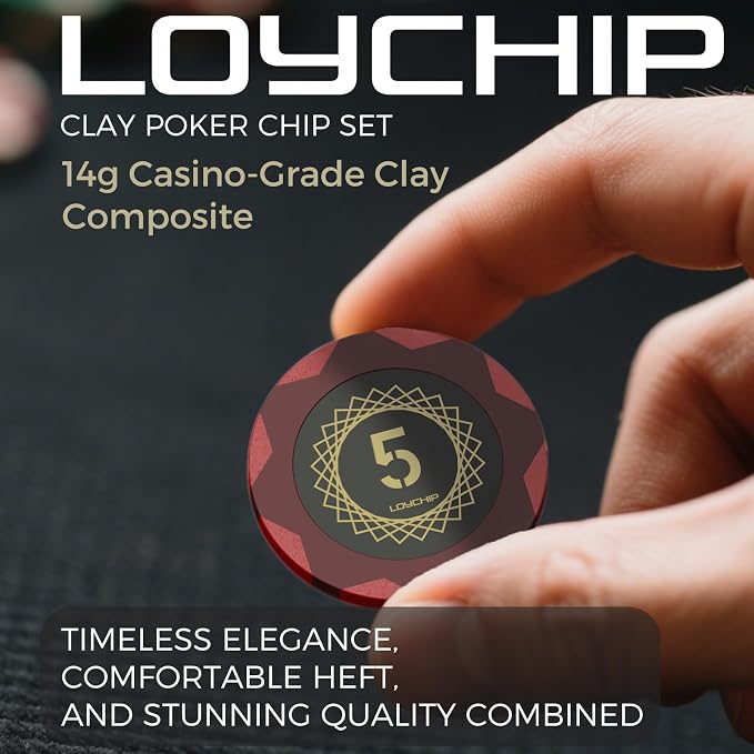 Clay Poker Set with Numbered Chips 500-pcs - Image 2