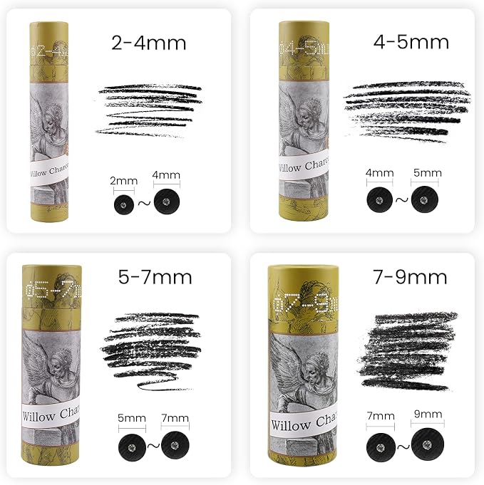 LOONENG Willow Charcoal Sticks, Natural Willow Charcoal - Image 9