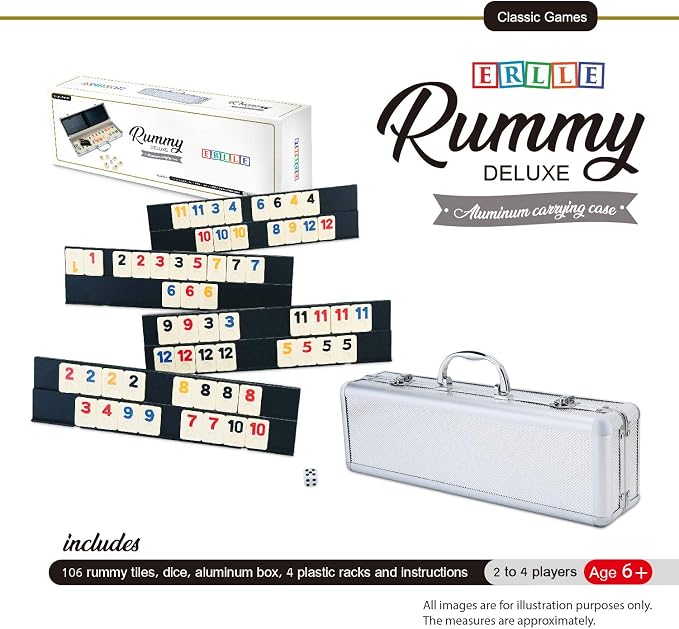 ERLLE - 106 Rummy Tiles Game Set - Image 7