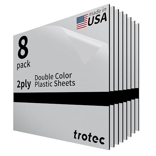 Trotec | Metallic Looking Acrylic Sheet | 12"x12"x1/16, Name Plate | USA Made by TrotecEngravingSupplies