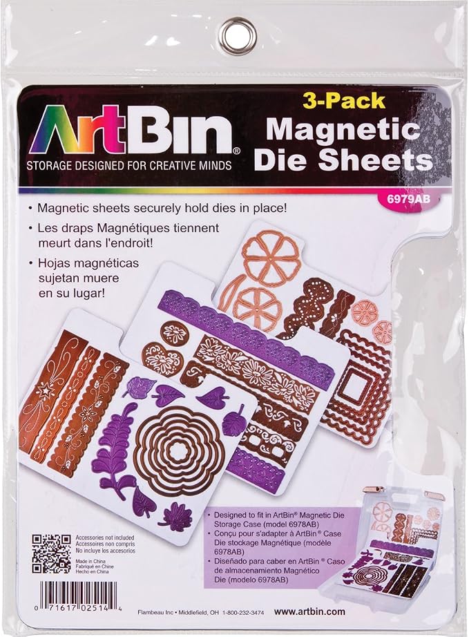 ArtBin 6979AB Magnetic Die Sheet Set 3-Pack, Die Organizers, Magnetic Organizer by ArtBin