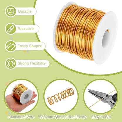 MECCANIXITY 12 Gauge Anodized Aluminum Craft Wire Bendable Bonsai Training Wire - Image 3