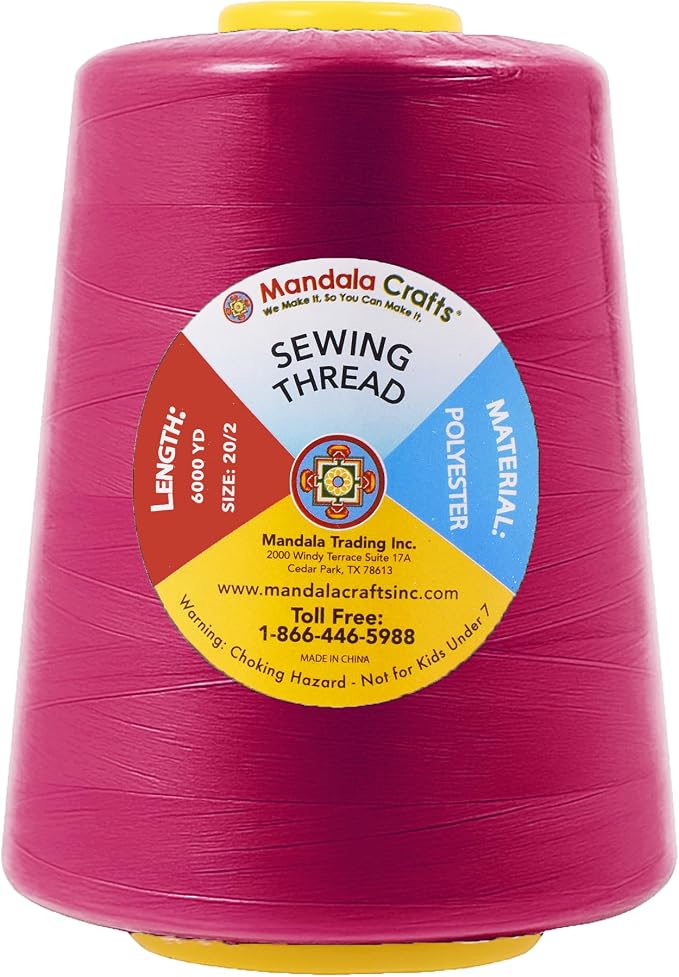 Mandala Crafts 4 Pack of Serger Threads Cones Spools - Image 4
